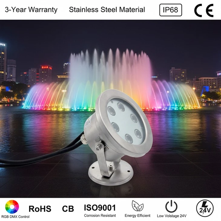 SS304 Stainless Steel Underwater Light | IP68 Waterproof LED | 12V